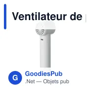 Ventilateur de poche personnalisable GLACI Mini avec logo - Miniature 11