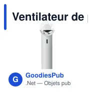 Ventilateur de poche personnalisable GLACI Mini avec logo - Miniature 12
