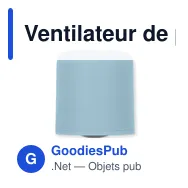 Ventilateur de poche personnalisable GLACI Mini avec logo - Miniature 6
