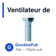 Ventilateur de poche personnalisable GLACI Mini avec logo - Miniature 7