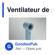 Ventilateur de poche personnalisable GLACI Mini avec logo - Miniature 8