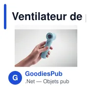 Ventilateur de poche personnalisable GLACI Mini avec logo - Miniature 9