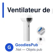 Ventilateur de poche personnalisable GLACI Mini avec logo - Miniature 10