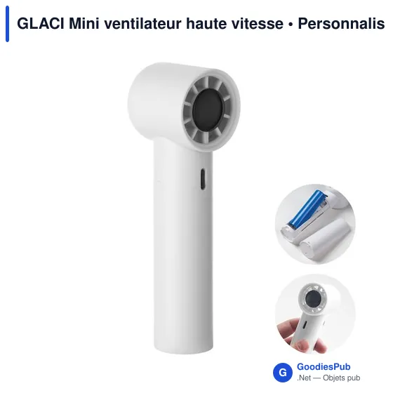 Ventilateur de poche personnalisable GLACI Mini avec logo - Image 10