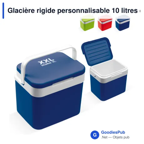 Glacière rigide personnalisable 10 litres en PP avec logo - Classique