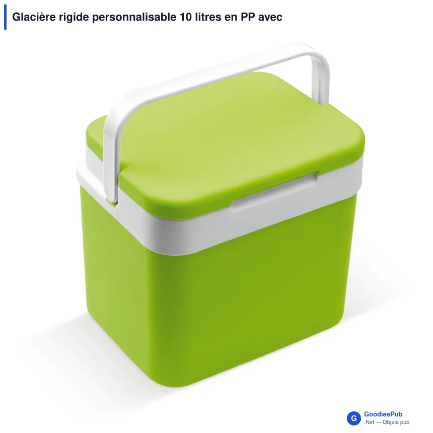 Glacière rigide personnalisable 10 litres en PP avec logo - Classique - Image 3