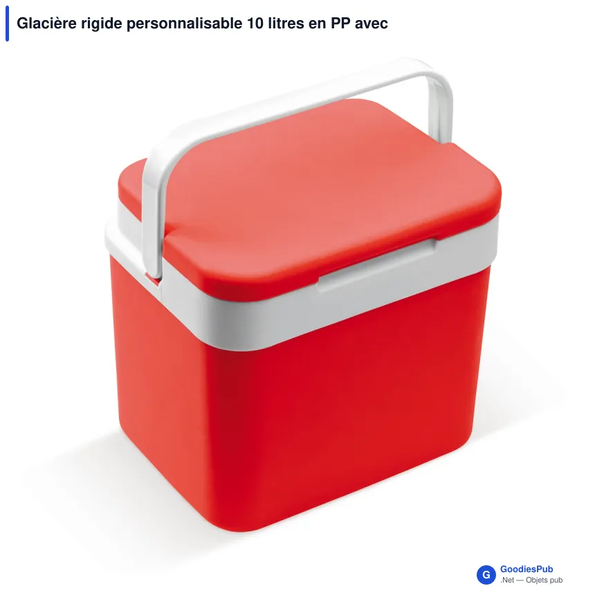 Glacière rigide personnalisable 10 litres en PP avec logo - Classique - Image 4