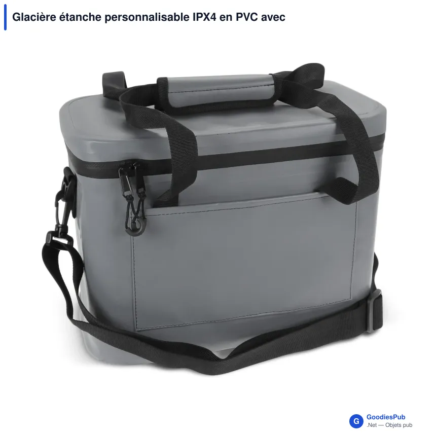 Glacière étanche personnalisable IPX4 en PVC avec logo - Adventure - Image 3