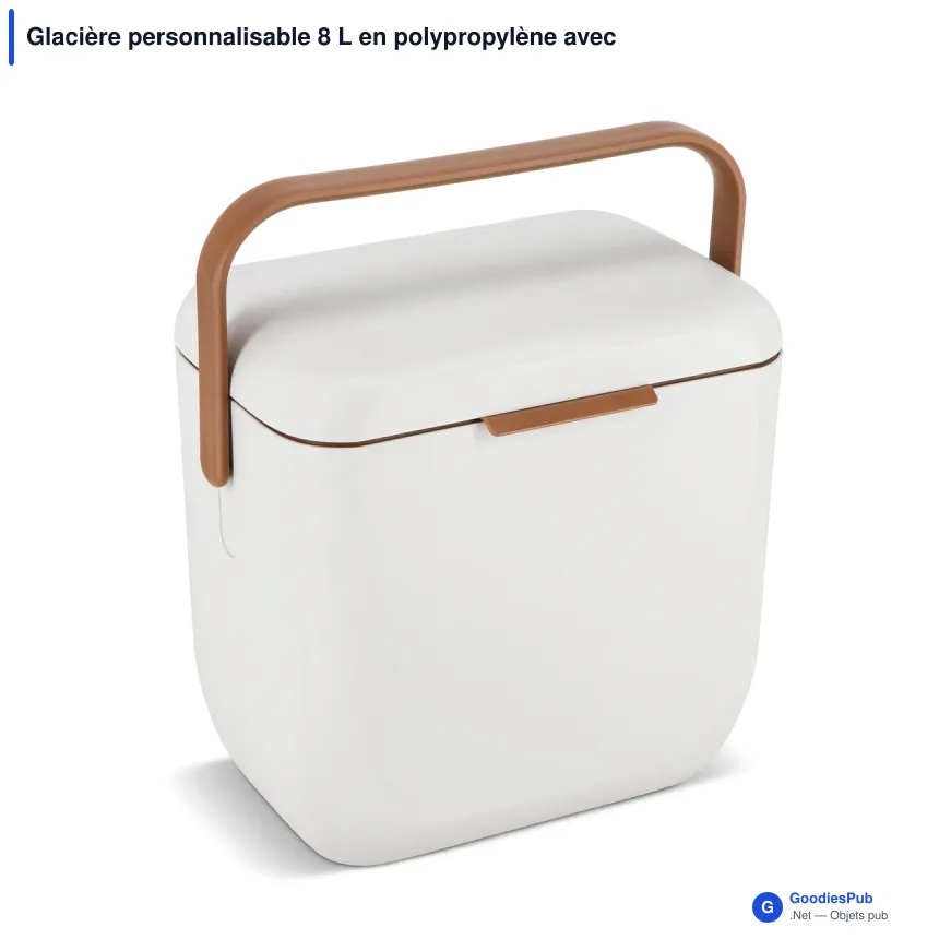 Glacière personnalisable 8 L en polypropylène avec logo - InSideOut Iska - Image 2