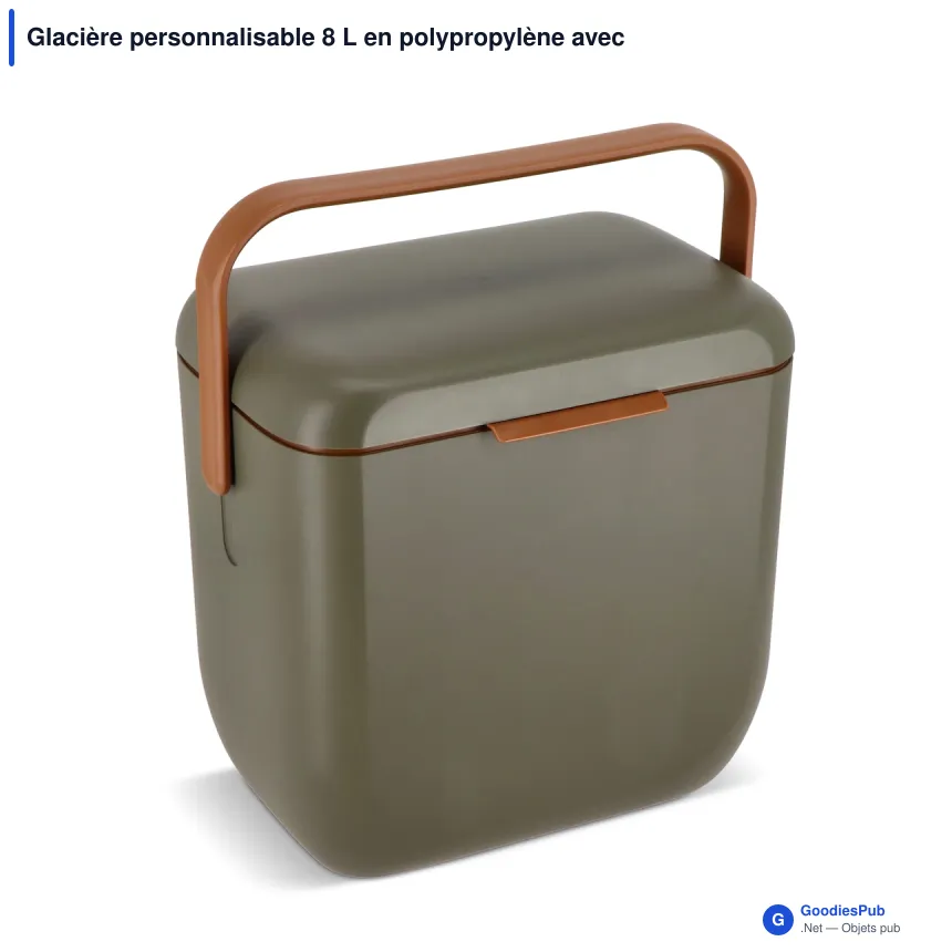 Glacière personnalisable 8 L en polypropylène avec logo - InSideOut Iska - Image 4