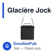 Glacière personnalisable Jocko avec logo - Sac isotherme bleu marine - Miniature 1