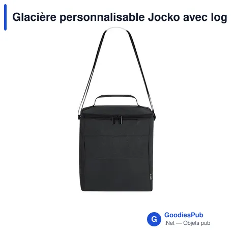Glacière personnalisable Jocko avec logo - Sac isotherme bleu marine