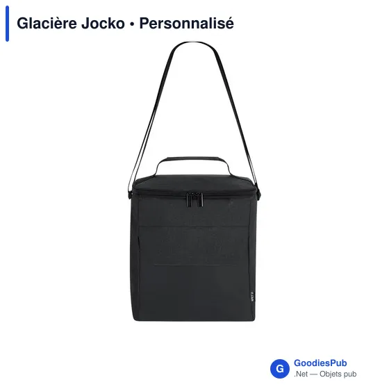 Glacière personnalisable Jocko avec logo - Sac isotherme bleu marine - Image 1