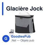 Glacière personnalisable Jocko avec logo - Sac isotherme bleu marine - Miniature 2