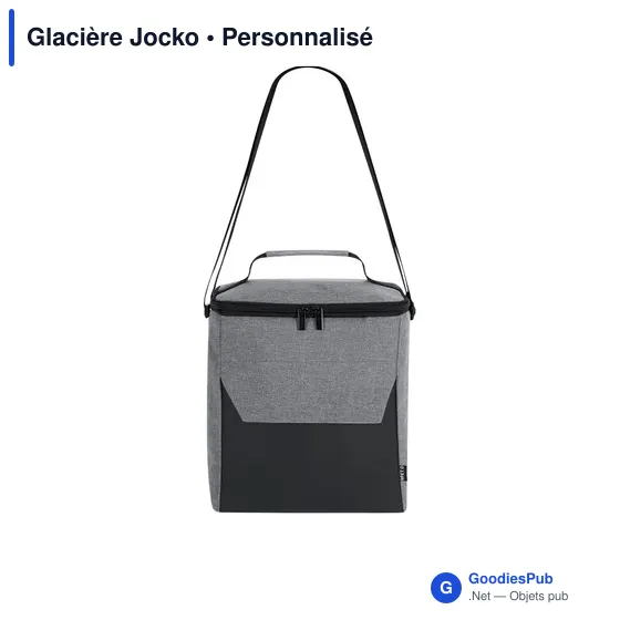 Glacière personnalisable Jocko avec logo - Sac isotherme bleu marine - Image 11