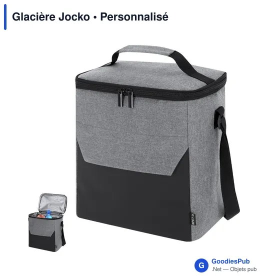 Glacière personnalisable Jocko avec logo - Sac isotherme bleu marine - Image 12