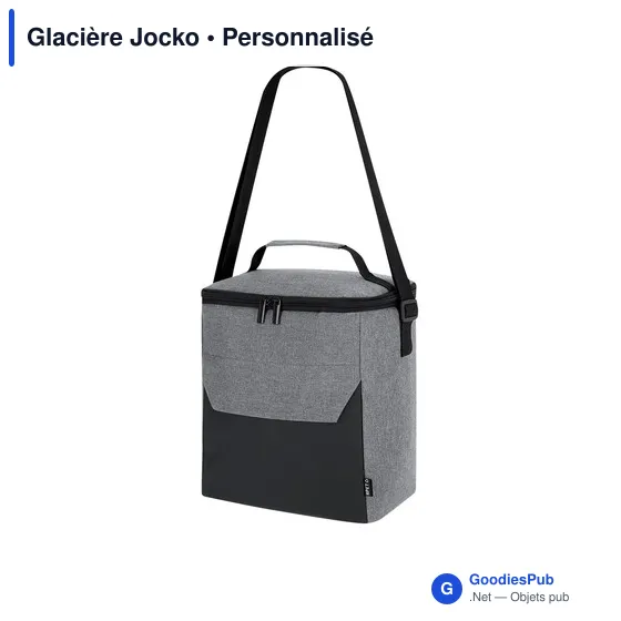 Glacière personnalisable Jocko avec logo - Sac isotherme bleu marine - Image 3