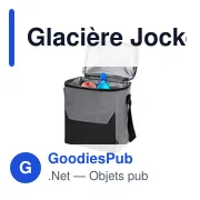 Glacière personnalisable Jocko avec logo - Sac isotherme bleu marine - Miniature 4