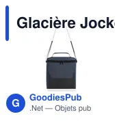 Glacière personnalisable Jocko avec logo - Sac isotherme bleu marine - Miniature 6