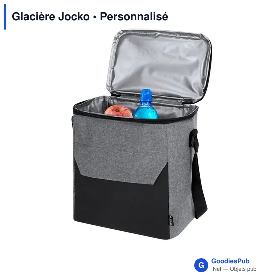 Glacière personnalisable Jocko avec logo - Sac isotherme bleu marine - Image 9