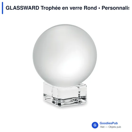 Trophée en verre personnalisable GLASSWARD avec logo - Image 2