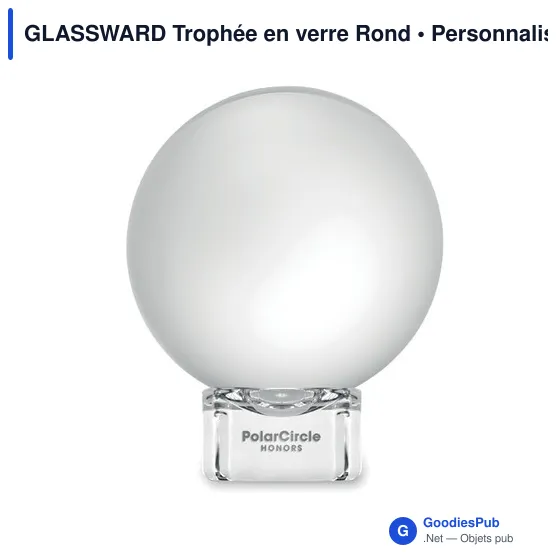 Trophée en verre personnalisable GLASSWARD avec logo - Image 4