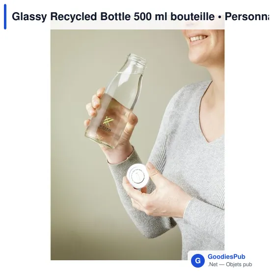 Bouteille en verre recyclé personnalisable 500 ml avec logo - Image 2