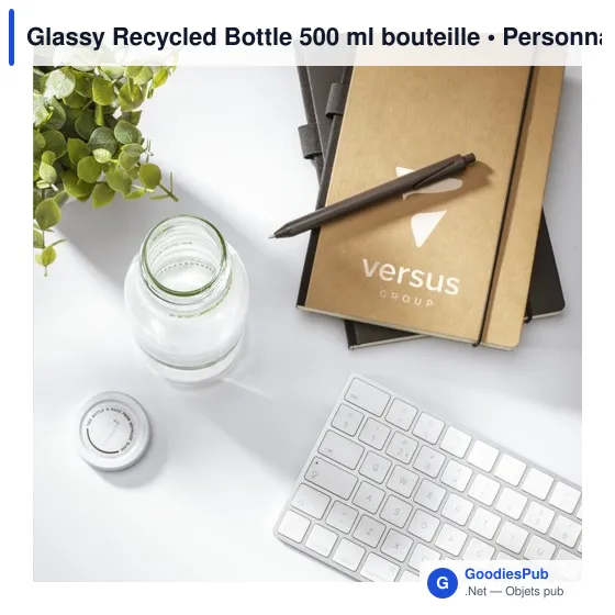 Bouteille en verre recyclé personnalisable 500 ml avec logo - Image 3
