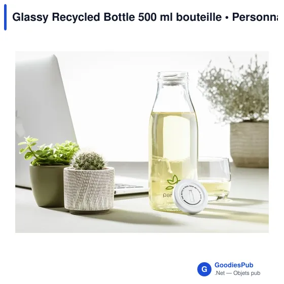 Bouteille en verre recyclé personnalisable 500 ml avec logo - Image 4