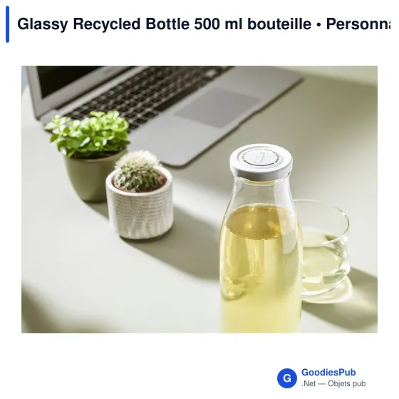 Bouteille en verre recyclé personnalisable 500 ml avec logo - Image 5