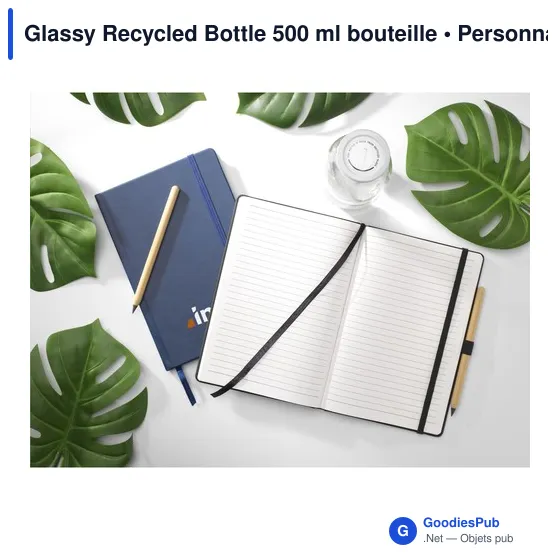 Bouteille en verre recyclé personnalisable 500 ml avec logo - Image 6