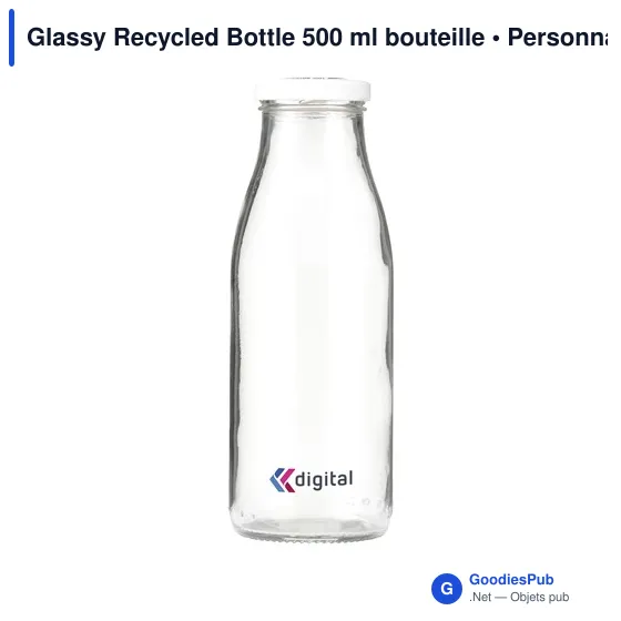 Bouteille en verre recyclé personnalisable 500 ml avec logo - Image 7