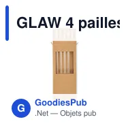 GLAW 4 pailles verre réutilisables - Miniature 3