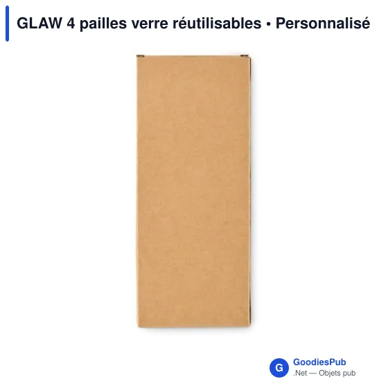 GLAW 4 pailles verre réutilisables - Image 4