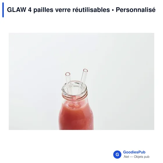 GLAW 4 pailles verre réutilisables - Image 5