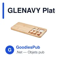 GLENAVY Plateau à fromage en bambou - Miniature 1