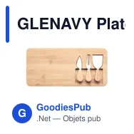 GLENAVY Plateau à fromage en bambou - Miniature 2