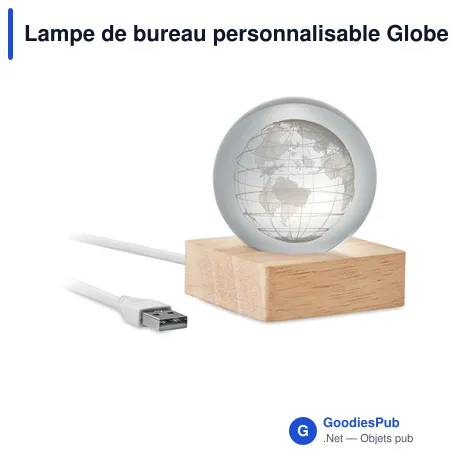 Lampe de bureau personnalisable Globe Light avec logo