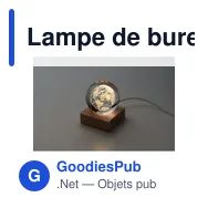 Lampe de bureau personnalisable Globe Light avec logo - Miniature 9