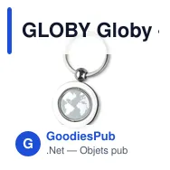 GLOBY Globy - Porte-clés métal - Miniature 1