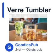 Verre Tumbler personnalisable 270 ml avec logo - Glory - Miniature 1