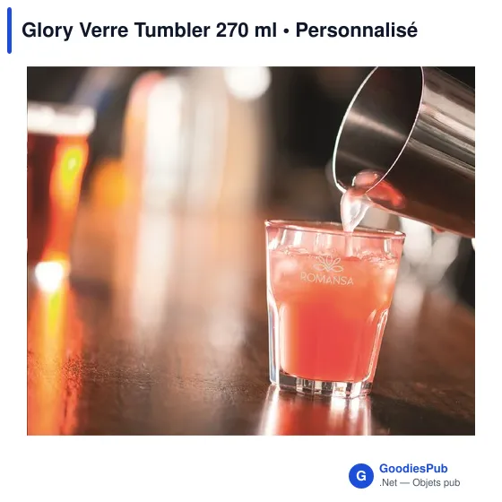 Verre Tumbler personnalisable 270 ml avec logo - Glory - Image 2