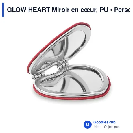 GLOW HEART Miroir en cœur, PU