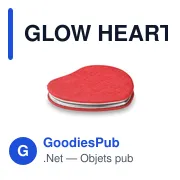 GLOW HEART Miroir en cœur, PU - Miniature 2