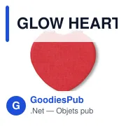 GLOW HEART Miroir en cœur, PU - Miniature 3