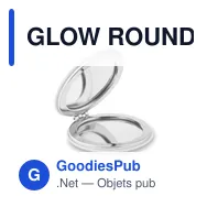 GLOW ROUND Miroir rond en PU - Miniature 1