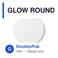 GLOW ROUND Miroir rond en PU - Miniature 3