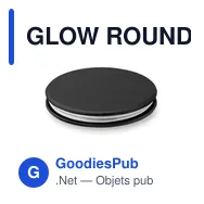 GLOW ROUND Miroir rond en PU - Miniature 6