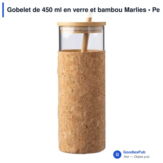 Gobelet de 450 ml en verre et bambou Marlies - Image 2