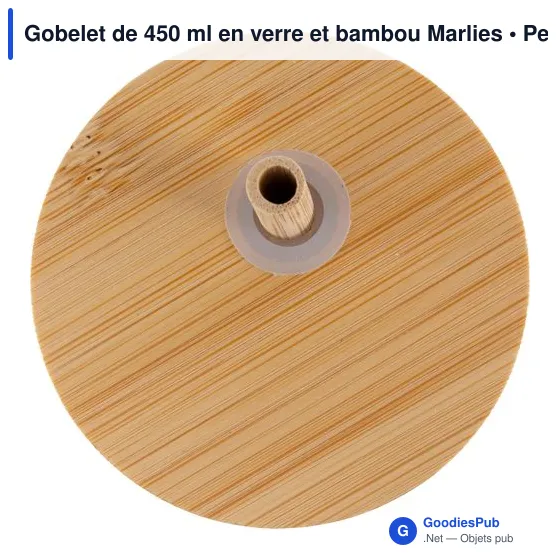 Gobelet de 450 ml en verre et bambou Marlies - Image 3